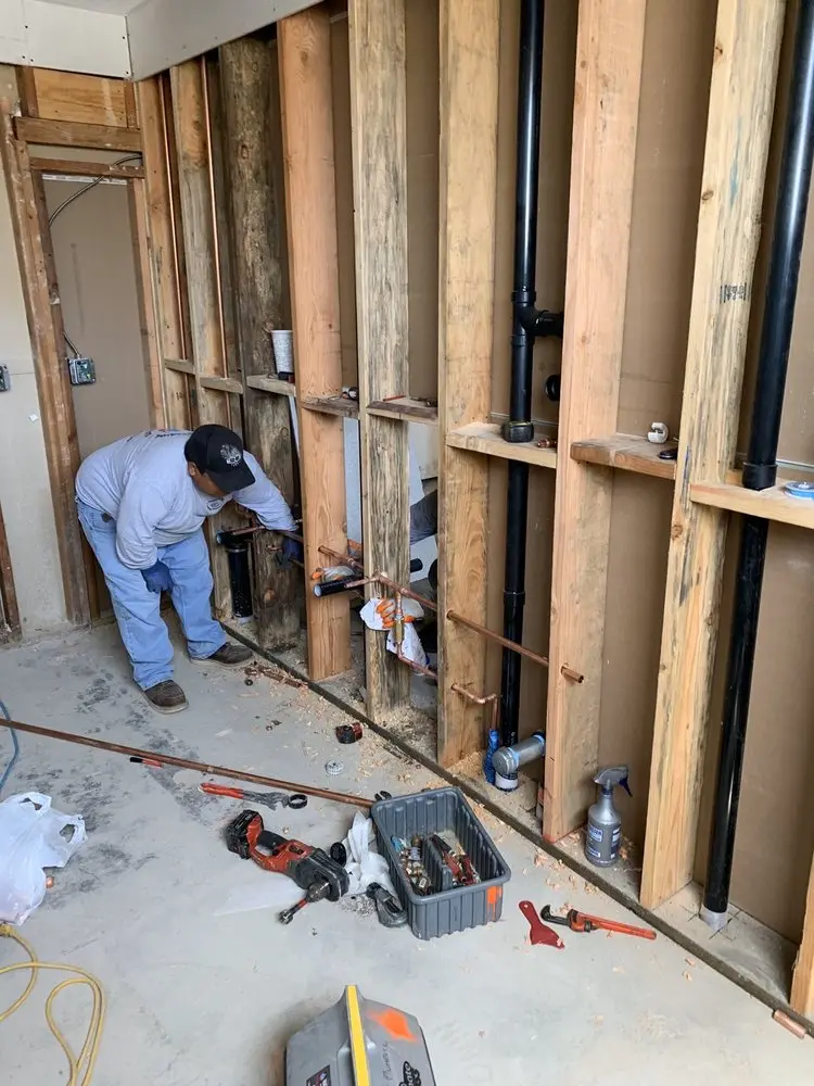 Commercial rough-in plumbing for Gas Line Repair in Greenway